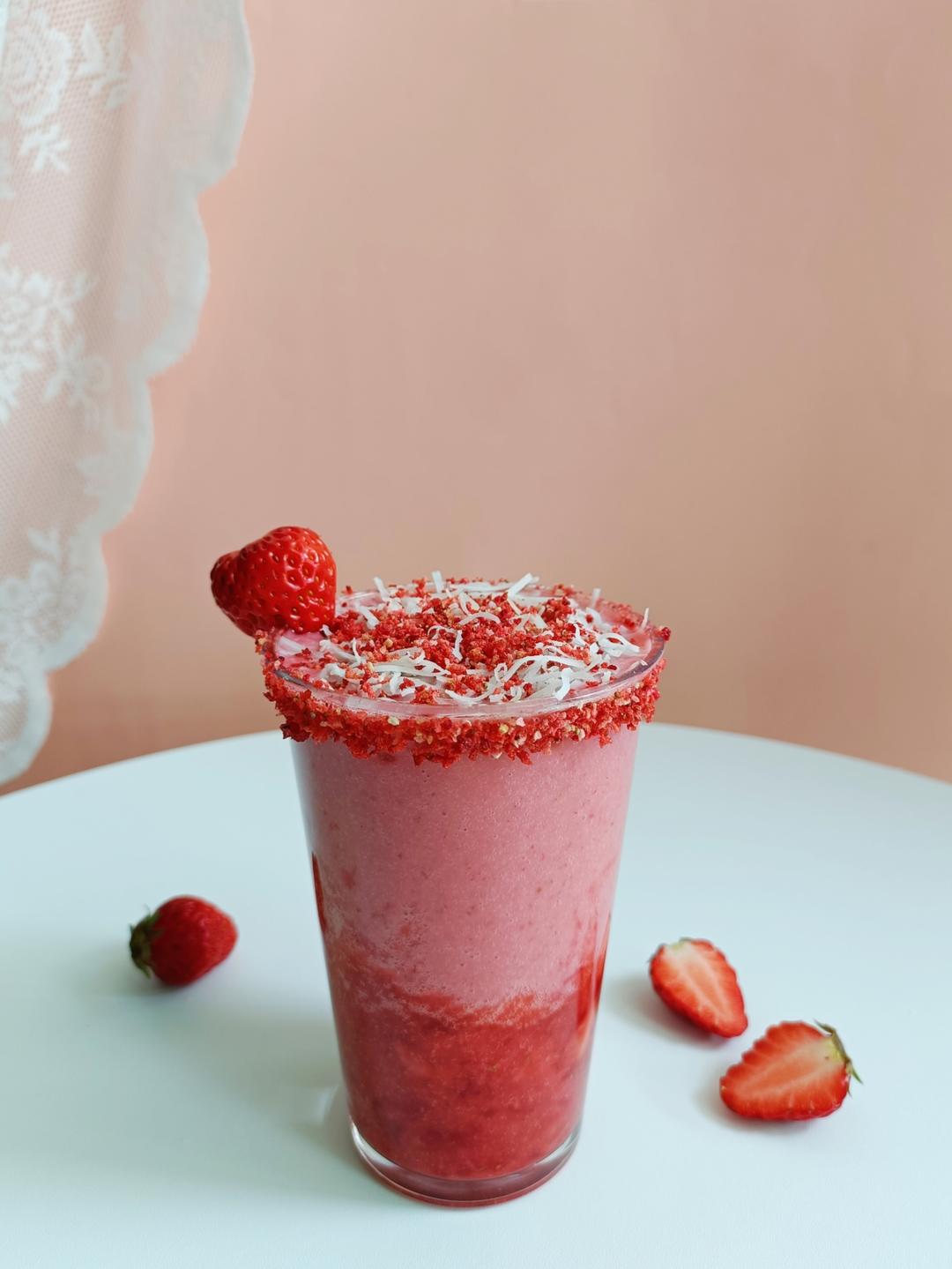 元气知春~草莓奶昔！