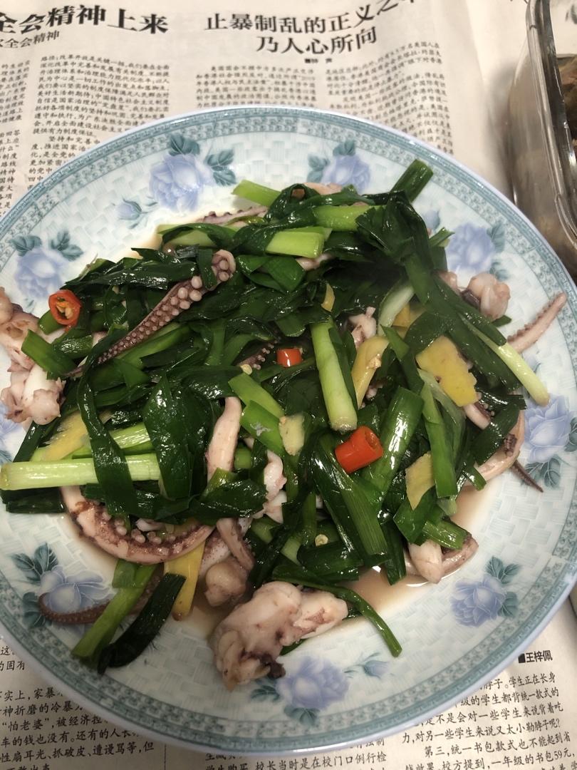 一点都不腥的韭菜炒鱿鱼