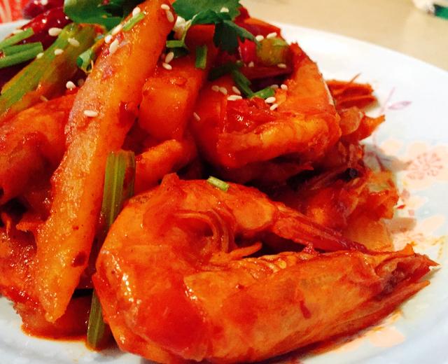 C.J的麻辣干锅虾的做法