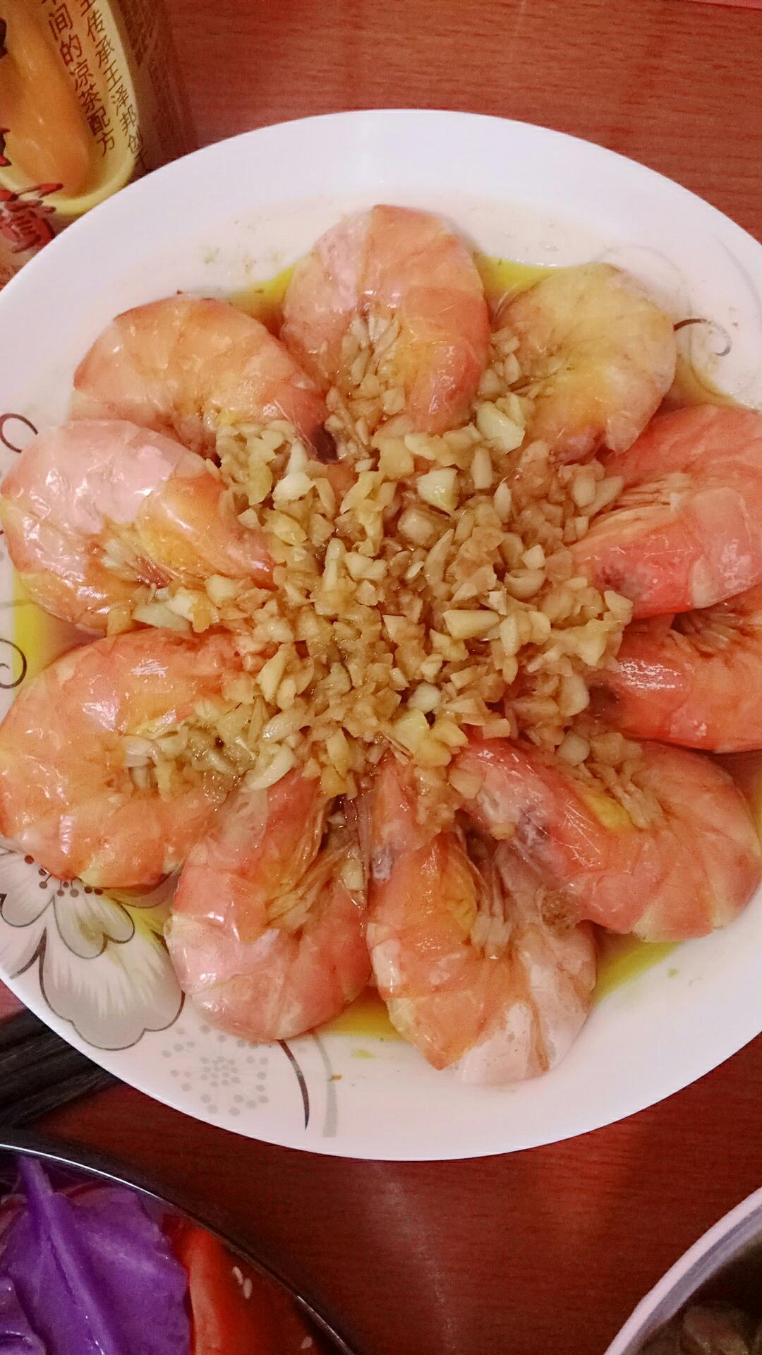 蒜蓉蒸大虾的做法