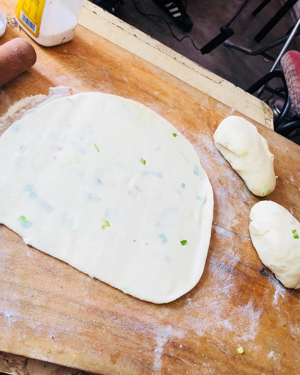 鸡蛋葱油饼                  （更新饼坯保存方法）