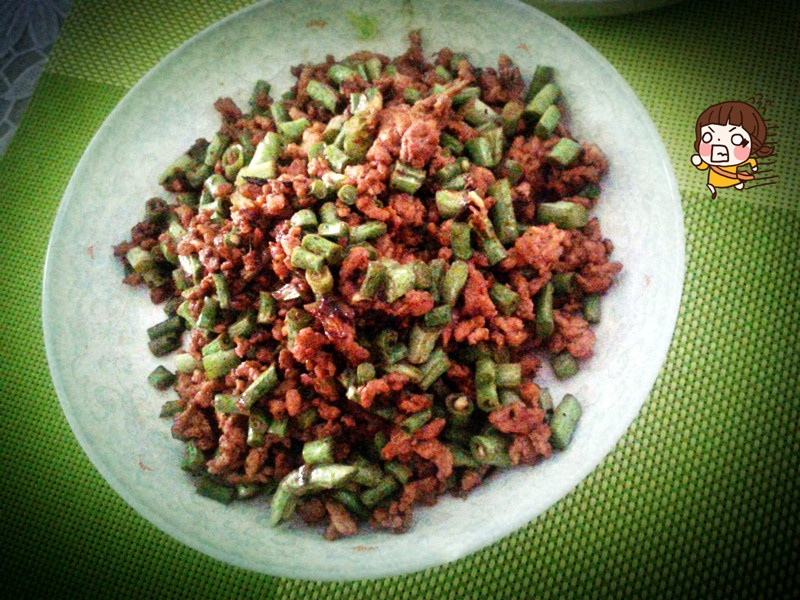 酸豆角肉末