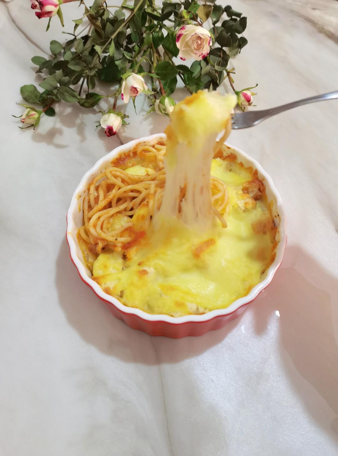 （完胜必胜客的）番茄肉酱意大利面～