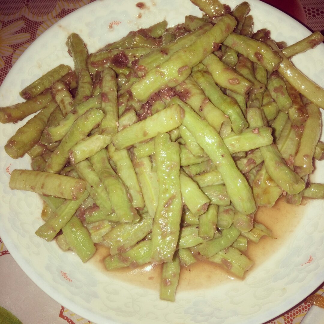 虾酱炒豆角