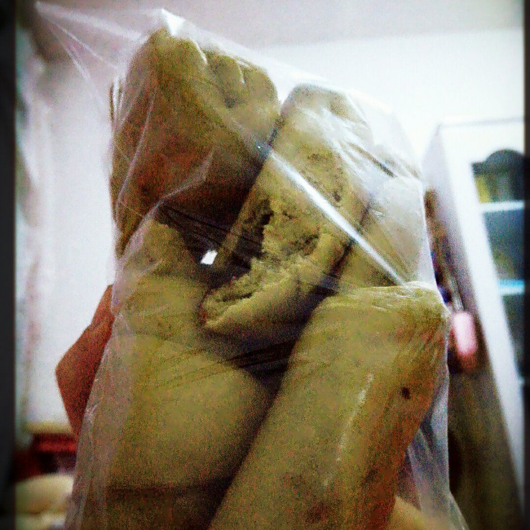 抹茶蜜豆牛角包