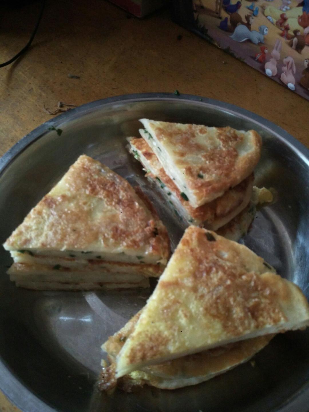 鸡蛋葱油饼                  （更新饼坯保存方法）