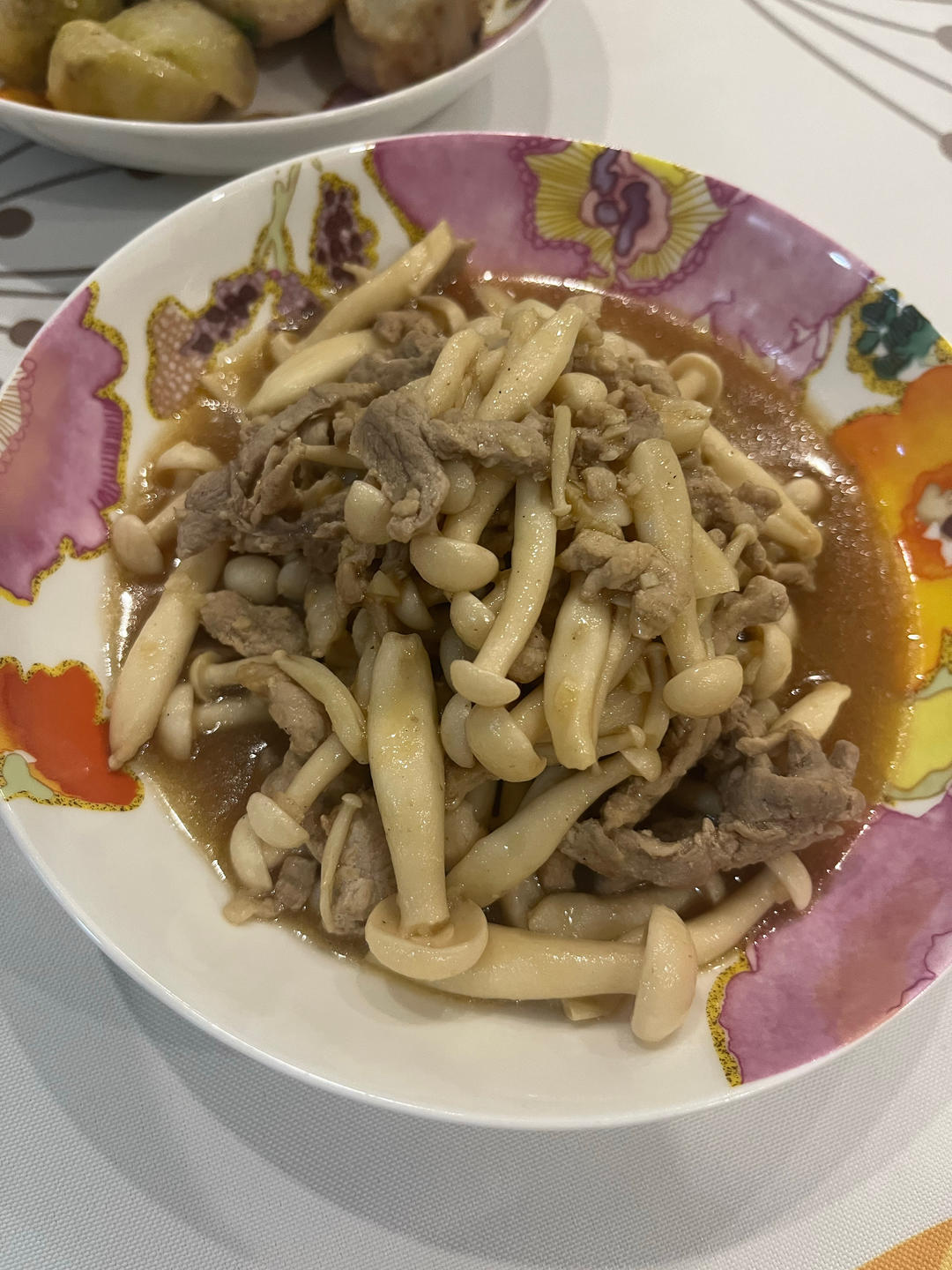 白玉菇炒肉片