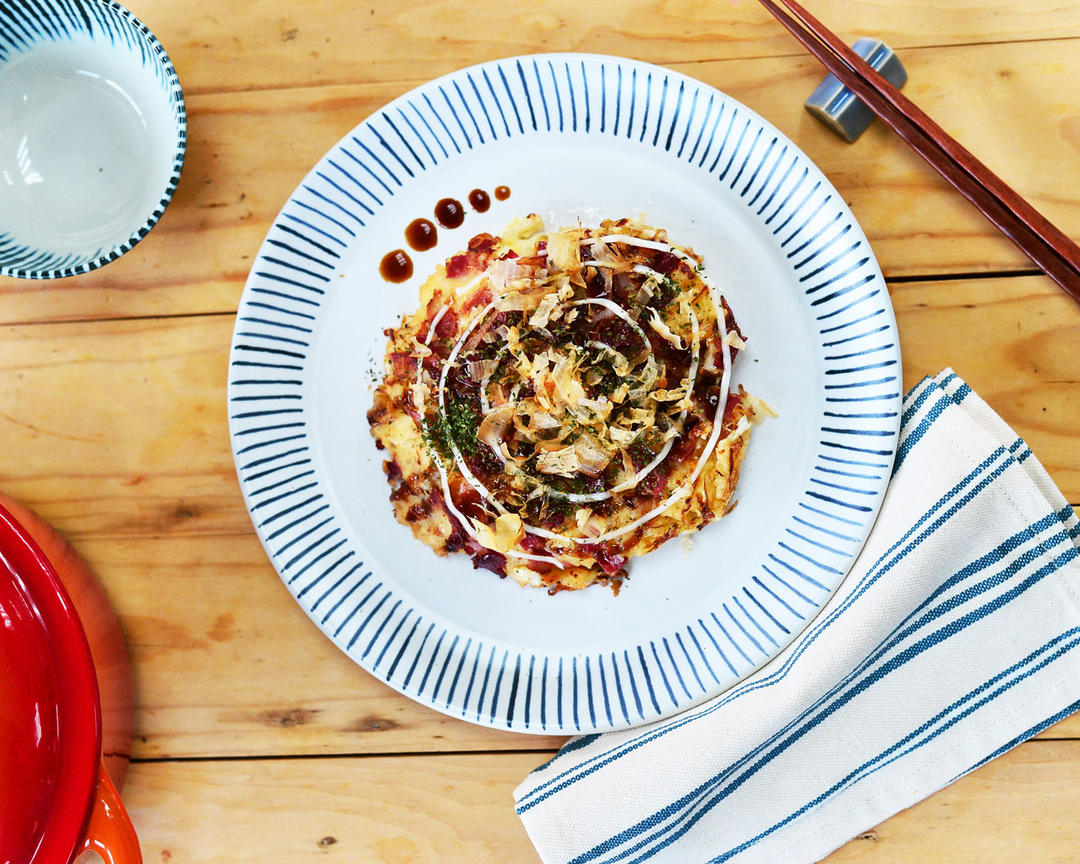 葱香油大坂烧的做法