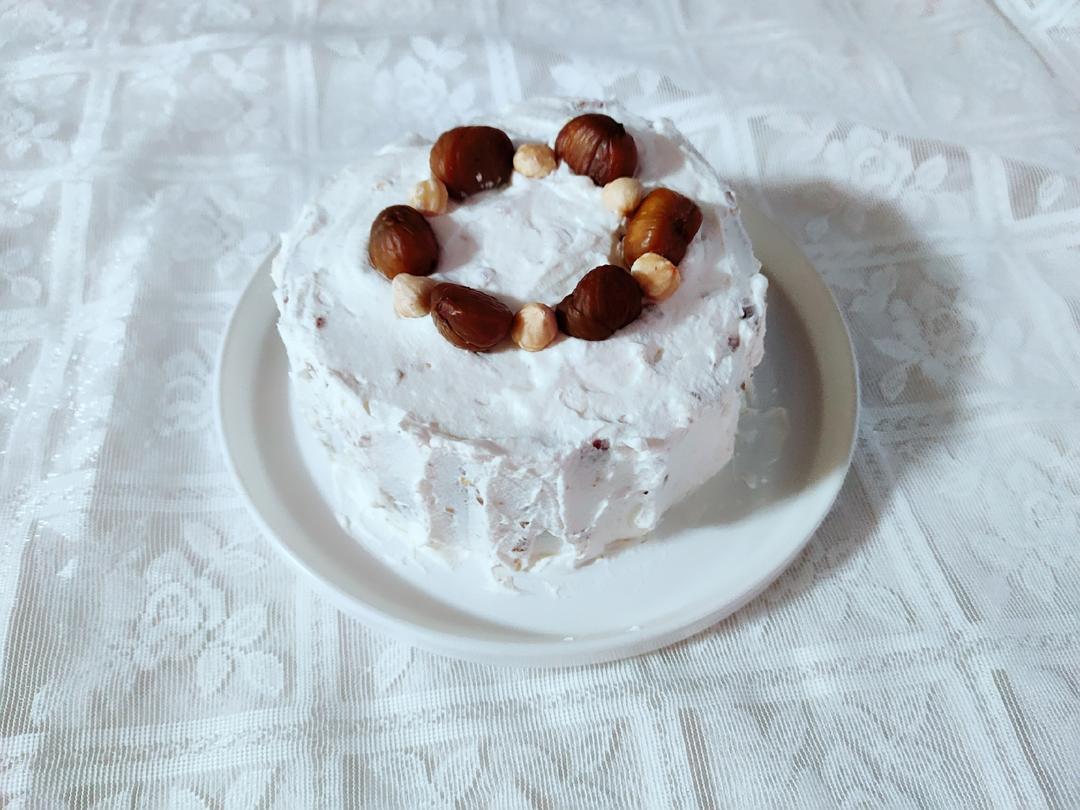 奶油栗子可可漩涡蛋糕