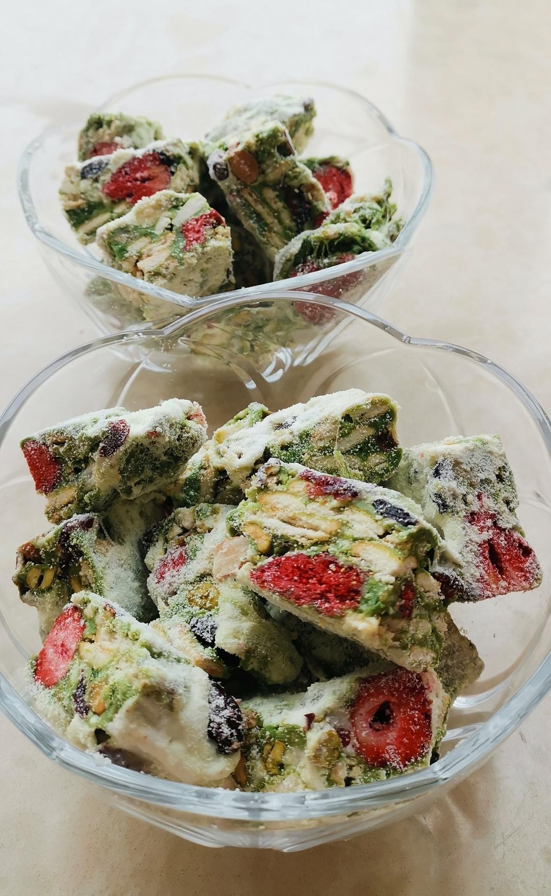 抹茶雪花酥的做法