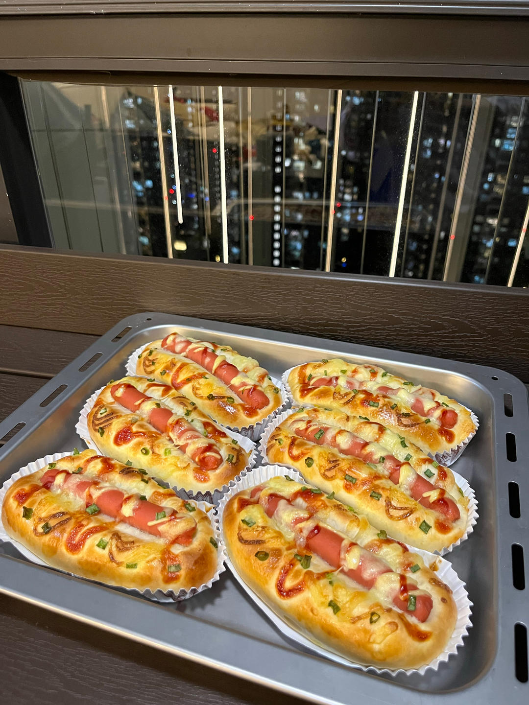 美味的香肠面包