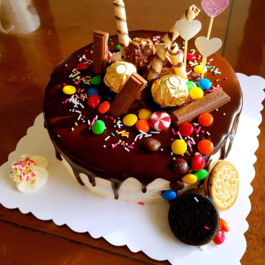 奶油淋面棋格蛋糕