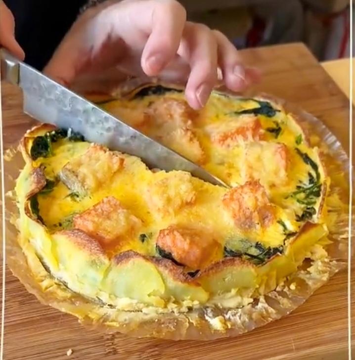 低脂版土豆底法式咸派Quiche
