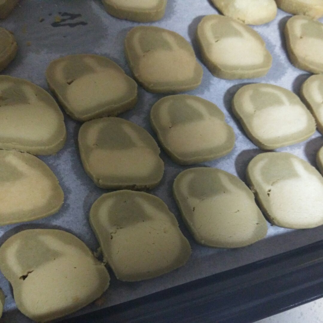 抹茶兔兔曲奇（比熊猫简单！超详细实物图+超良心手绘图）