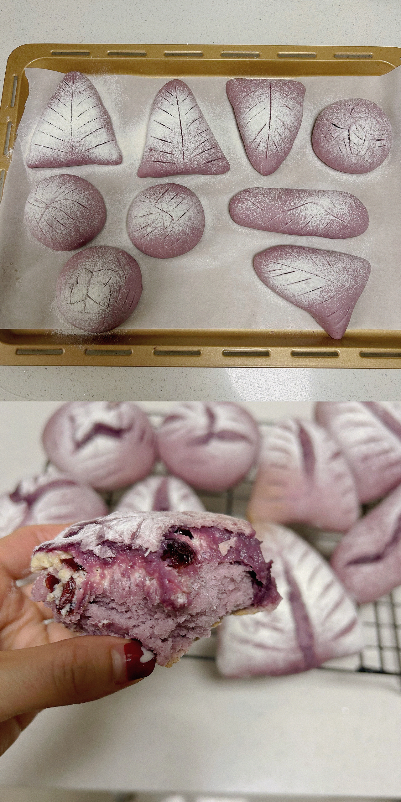 紫薯芋泥软欧-博世烤箱