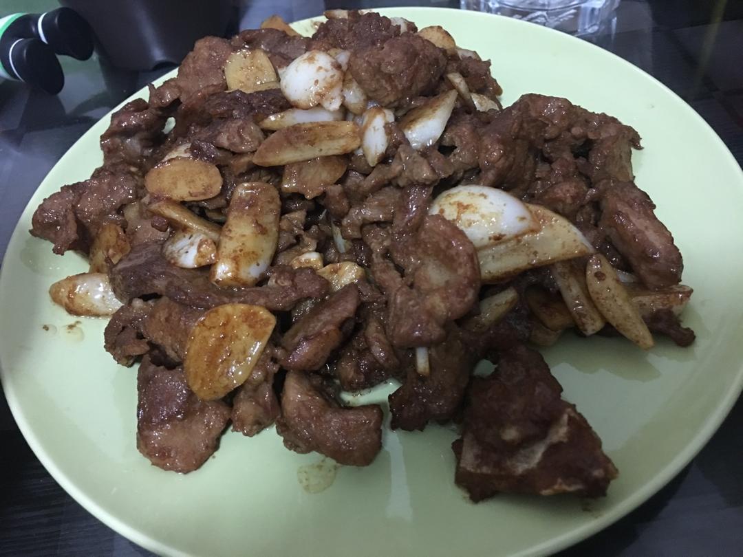 蒜爆羊肉