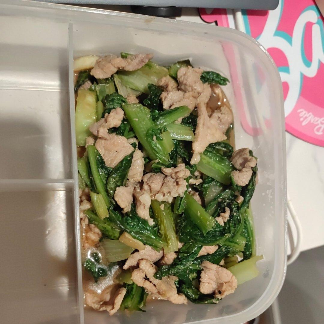 有手就会的油麦菜炒肉片