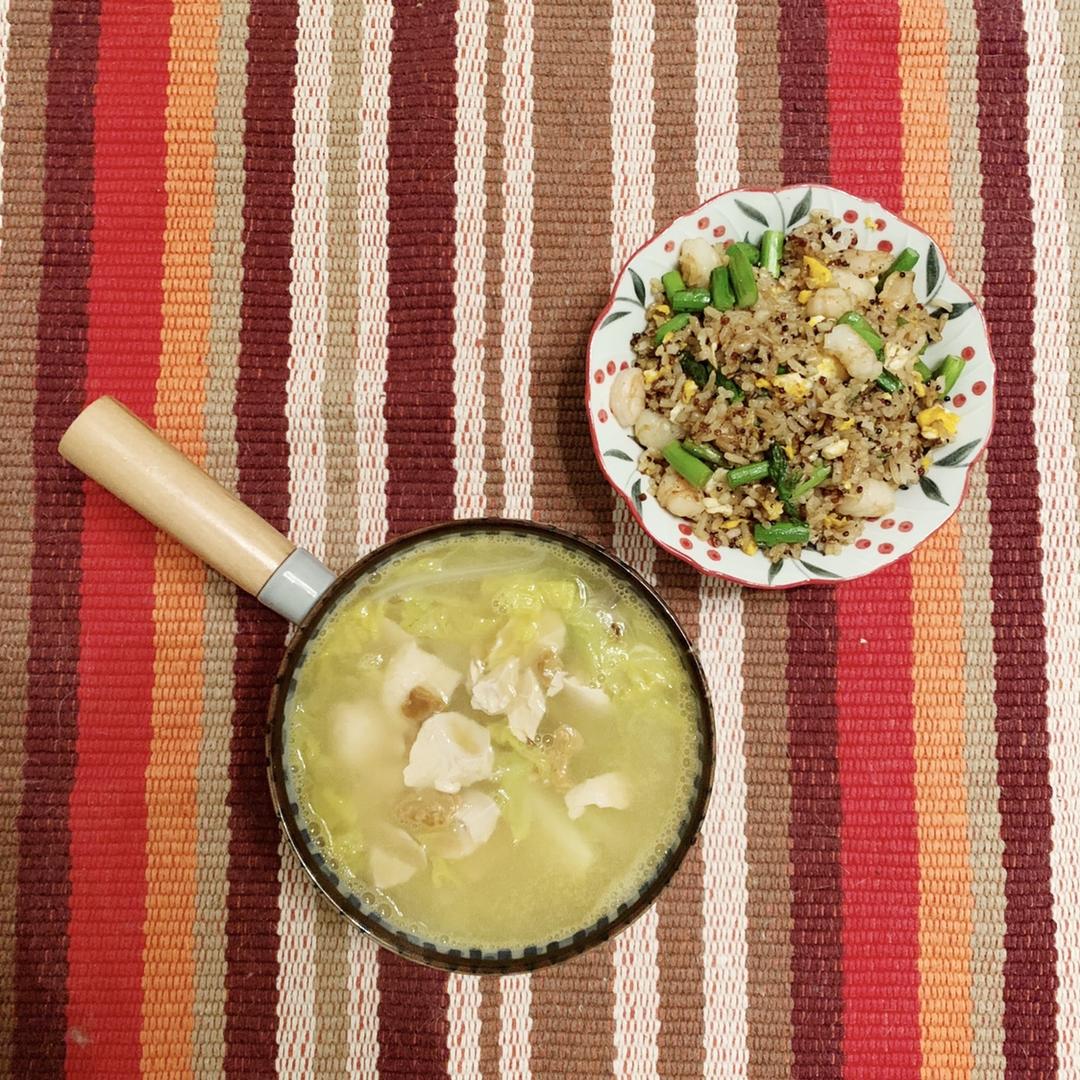 快手芦笋虾仁蛋炒饭