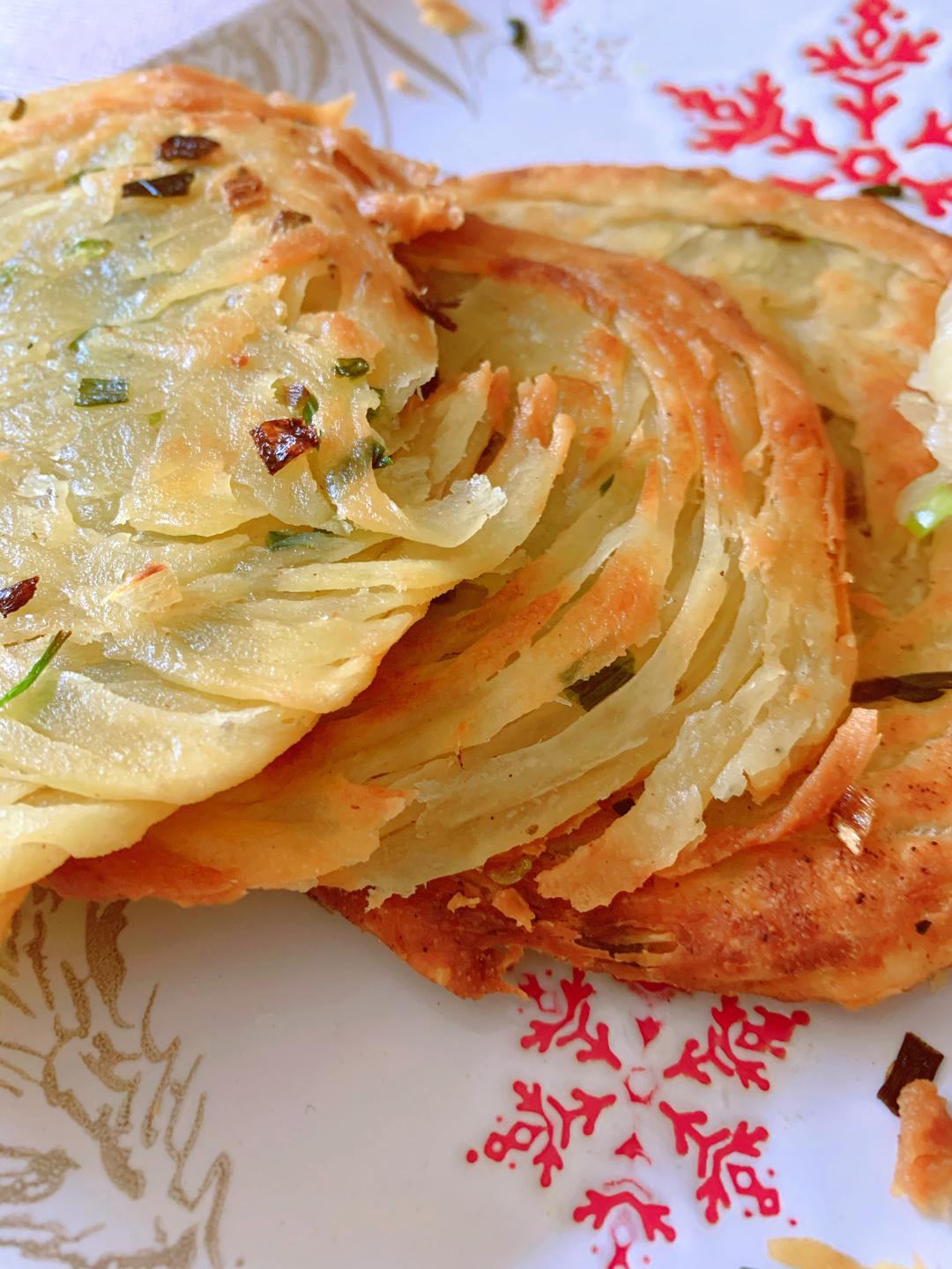 叠层#千丝万缕葱油饼#