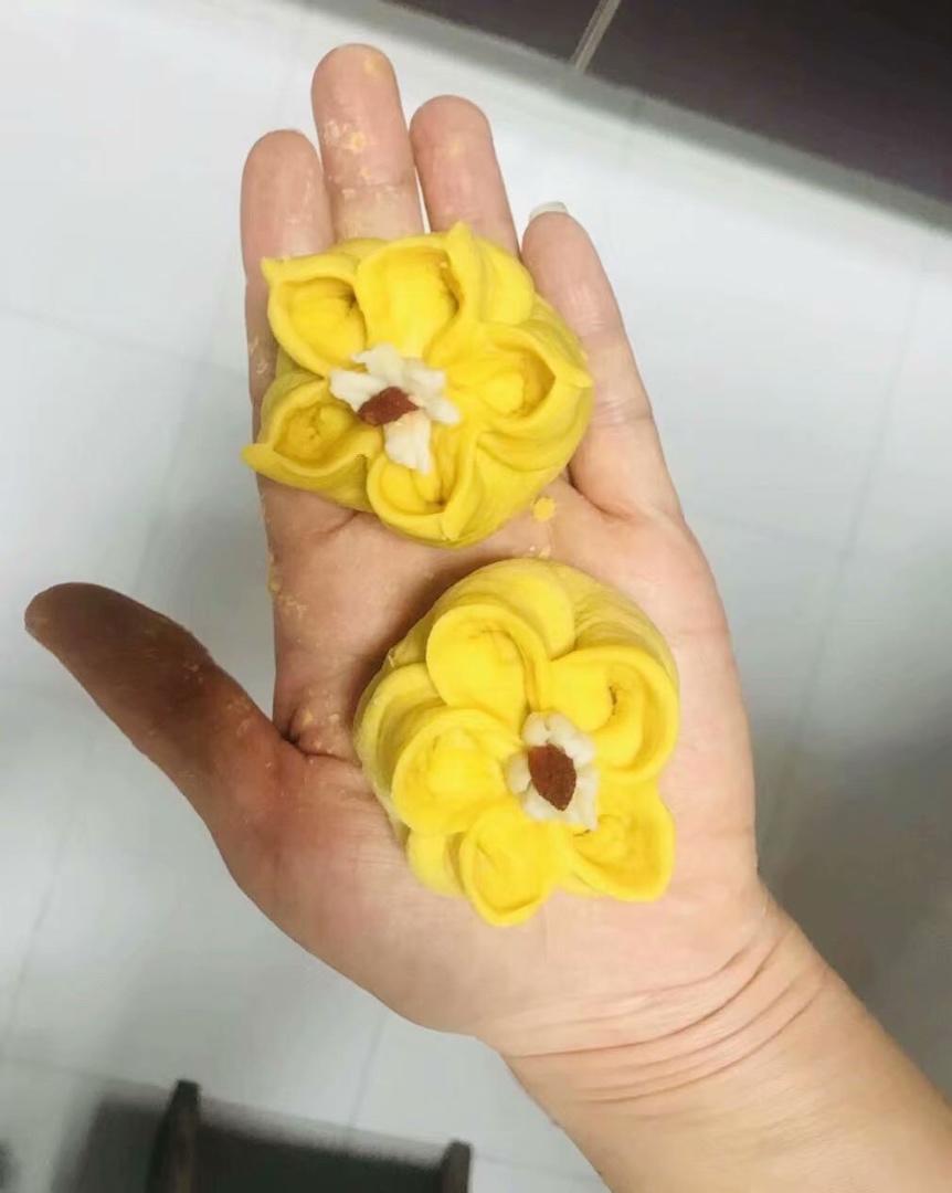 颜值超高的花朵馒头