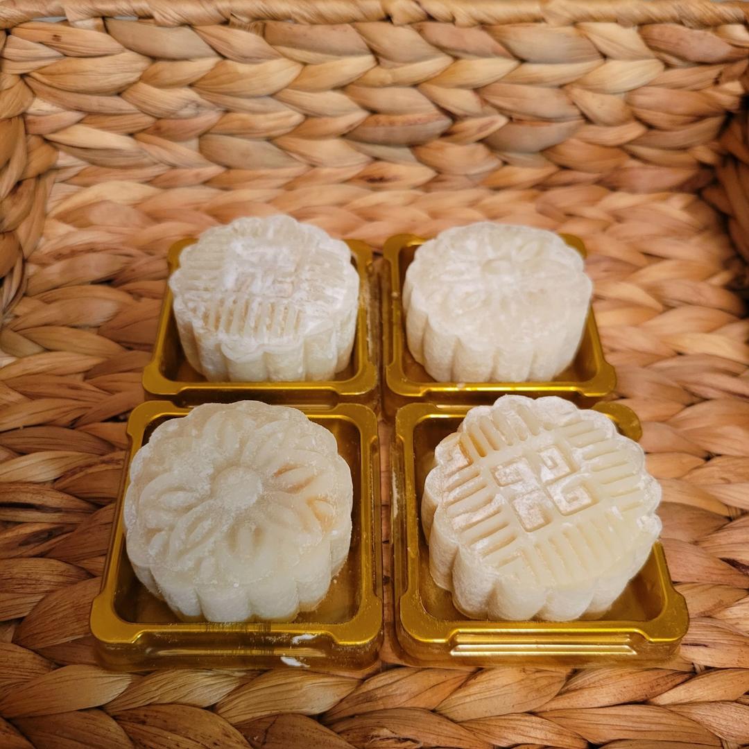没有澄粉的冰皮月饼（红豆馅）