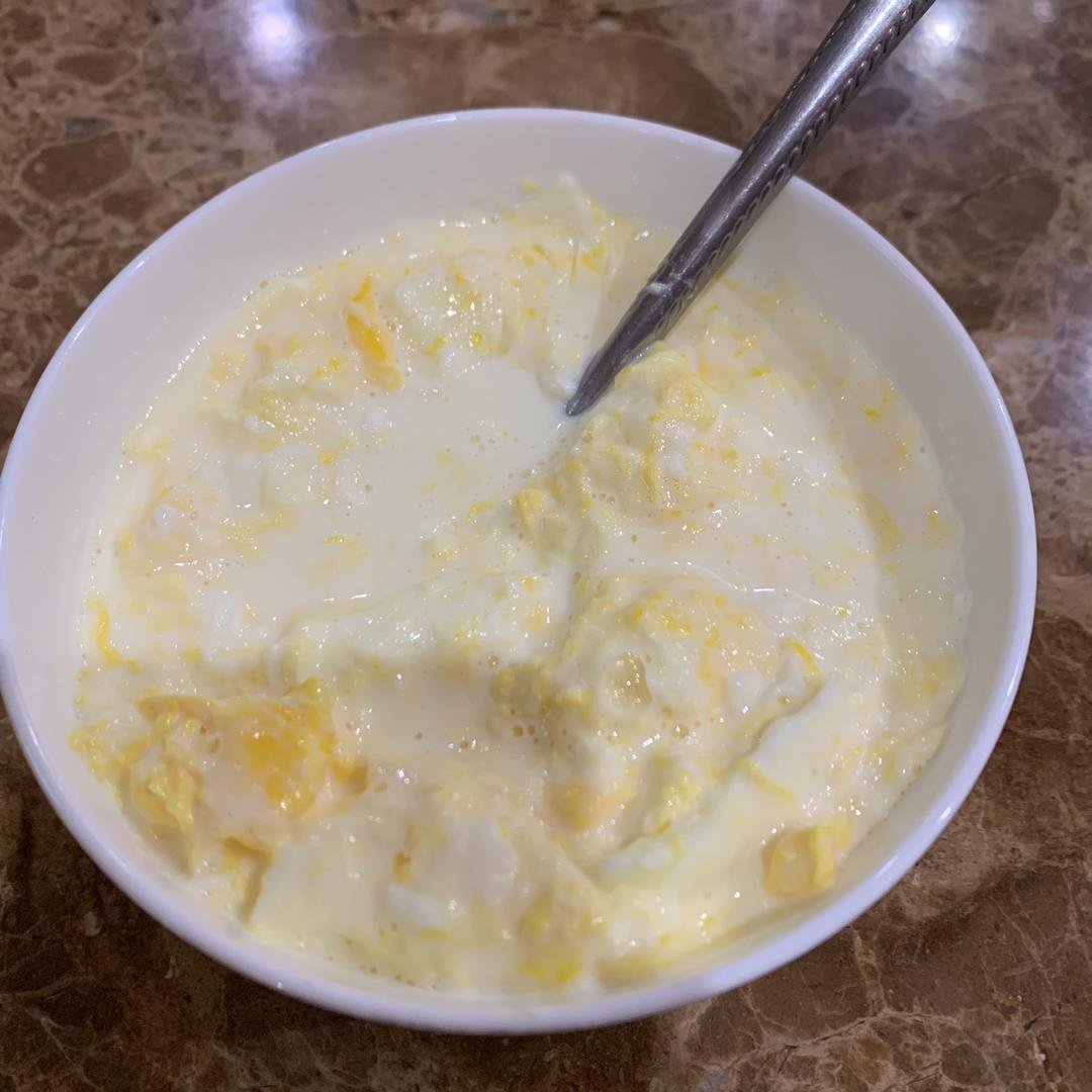 kaleo1做的减肥食谱牛奶炒蛋