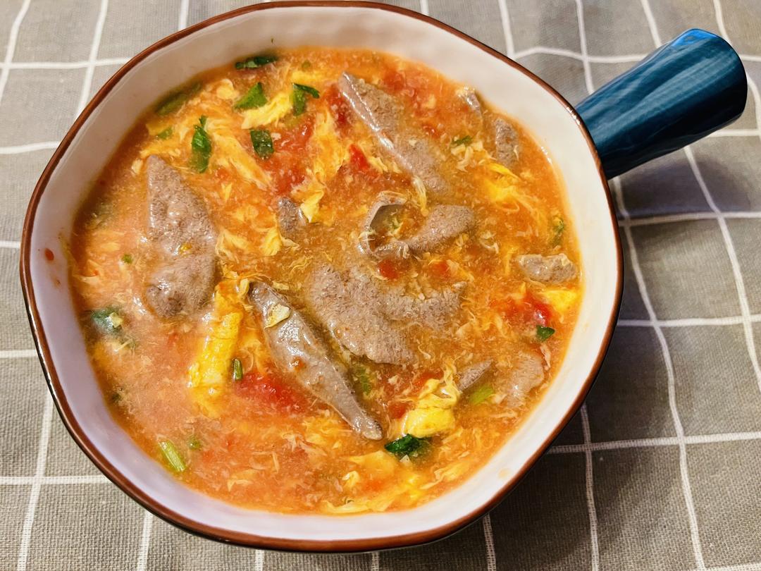 和冯小厨学的番茄猪肝汤