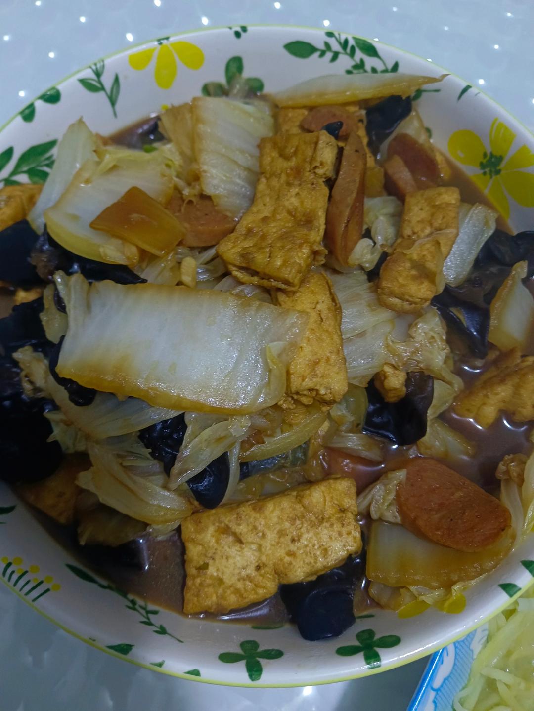 ✨无敌下饭❗️好吃到哭的白菜火腿豆腐煲