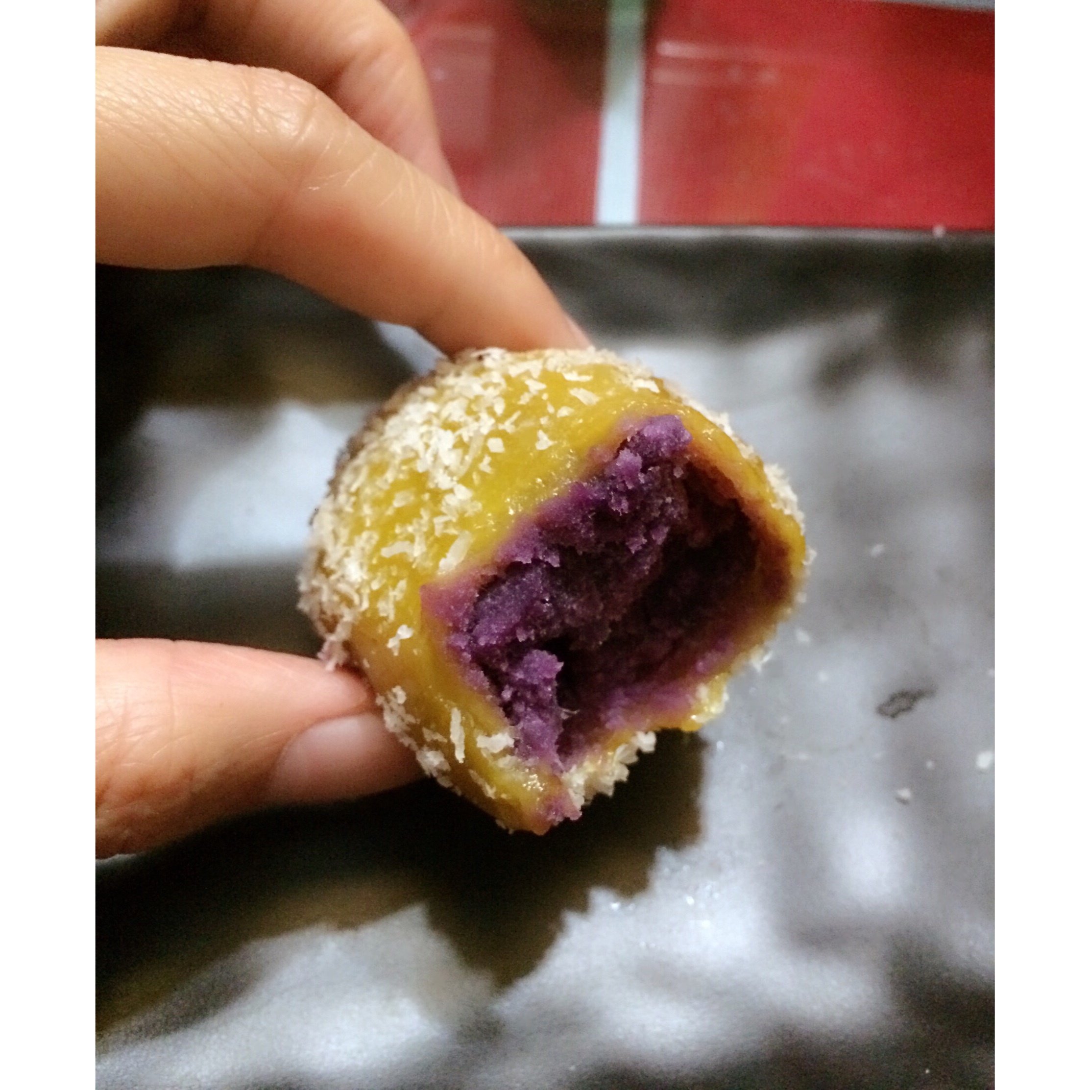 椰香南瓜紫薯糯米糍