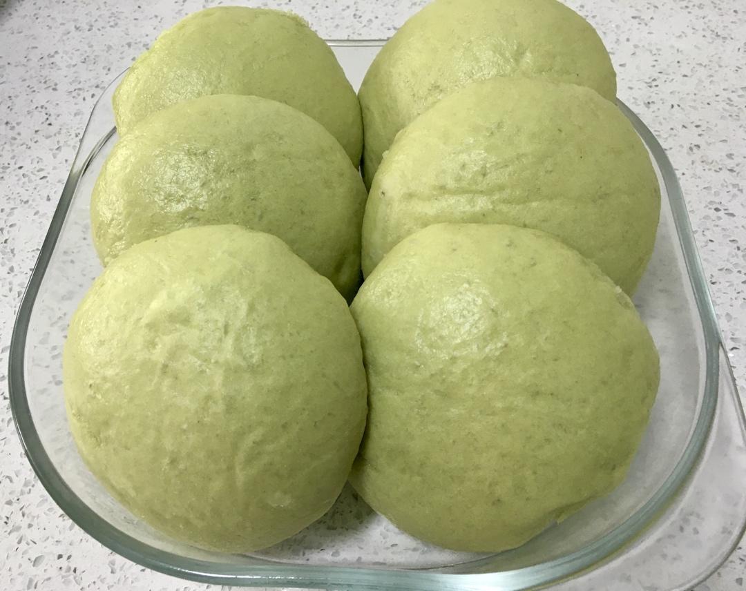 艾草馒头（一次发酵）