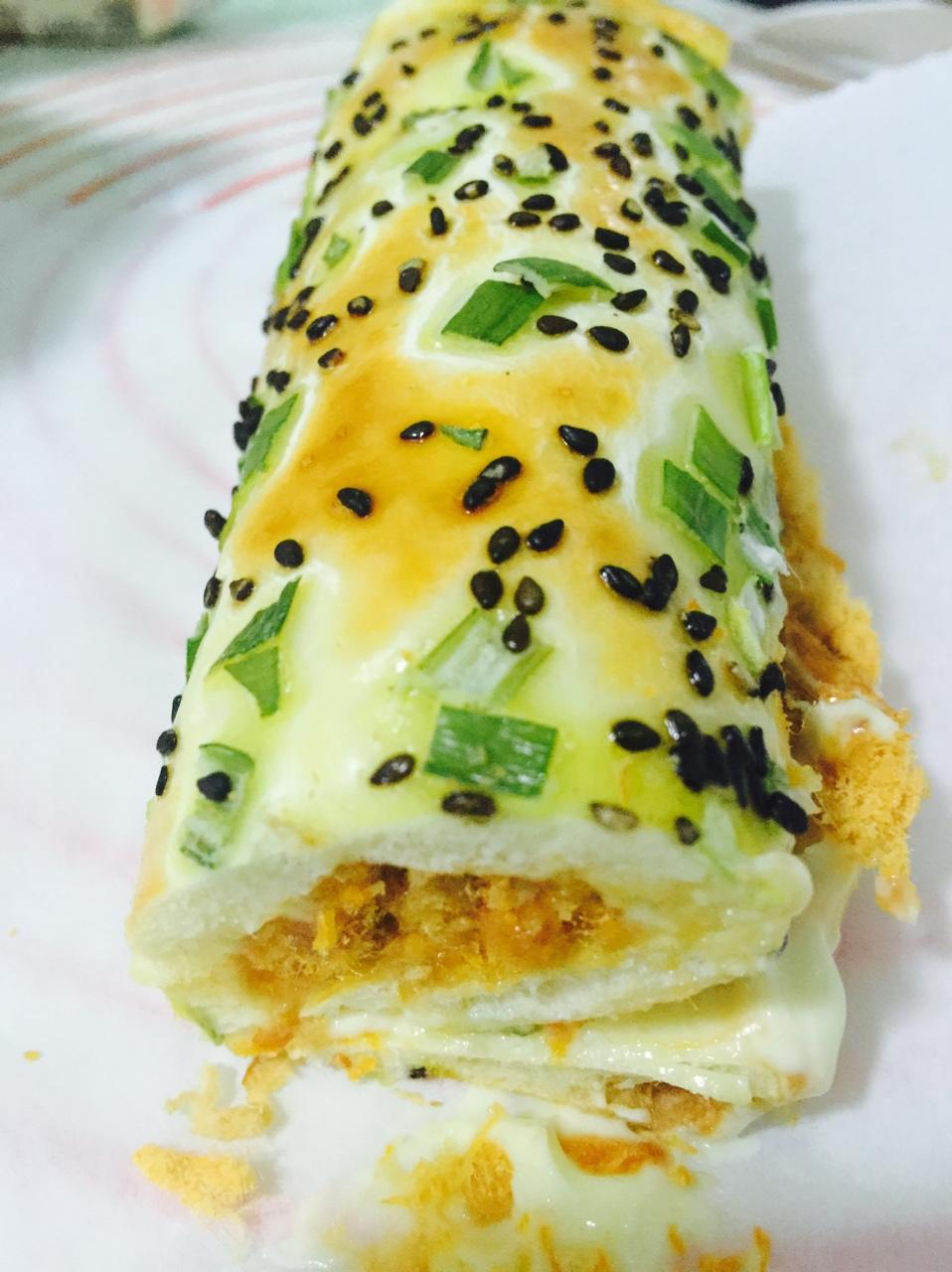 香葱肉松面包