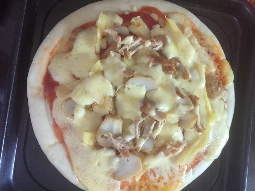 超简单家常微波炉火腿披萨