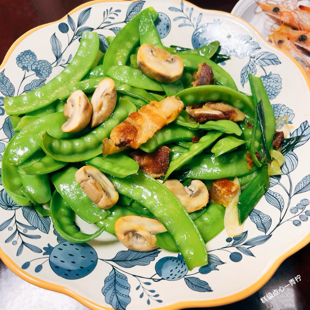 【减脂低卡】荷兰豆口蘑炒鸡胸