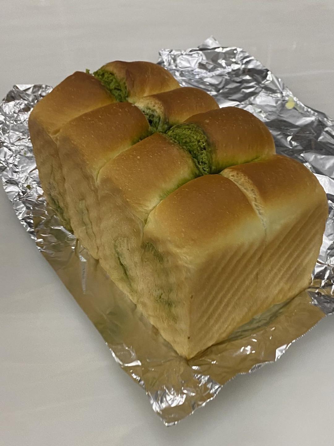 抹茶奶酥小金砖（70%中种吐司）