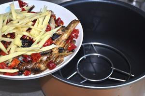 干辣椒豆豉蒸火焙鱼的做法 步骤10
