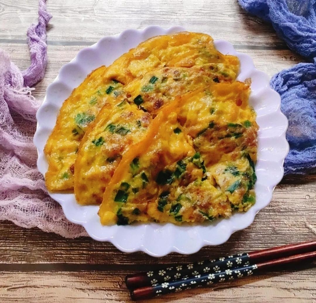 菠菜鸡蛋饼