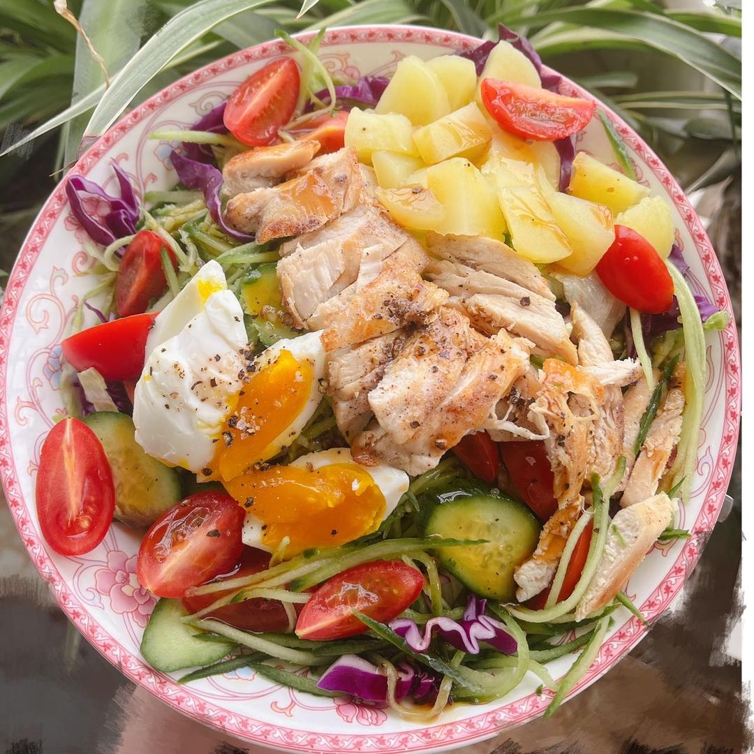 🌸【减脂餐】鸡胸肉时蔬沙拉🥗
