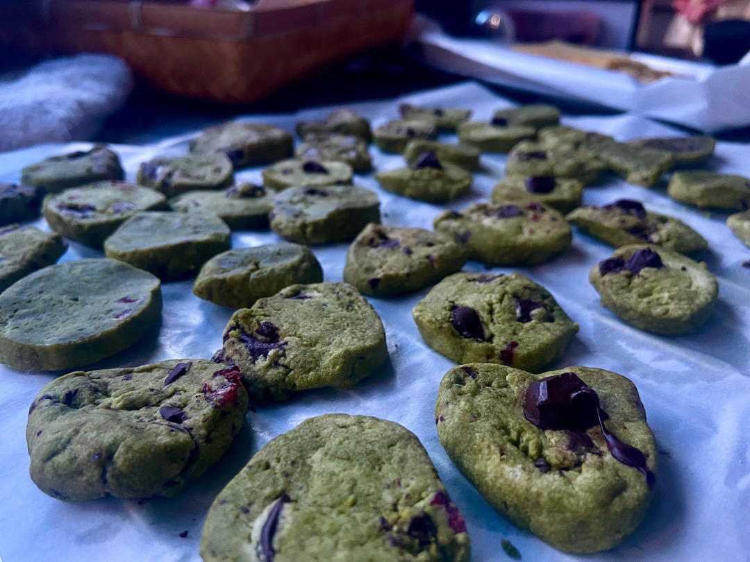 抹茶蔓越莓饼干