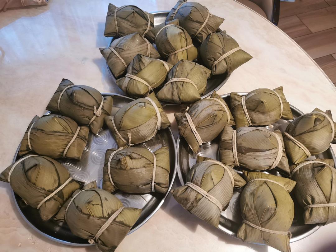 五角粽子的包法（塔粽）