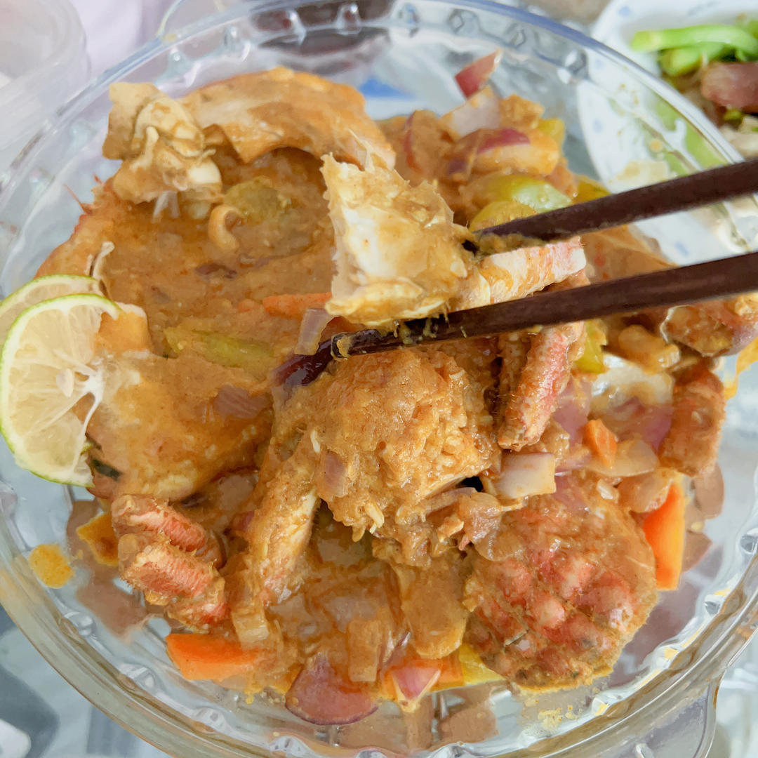 超简单的咖喱面包蟹