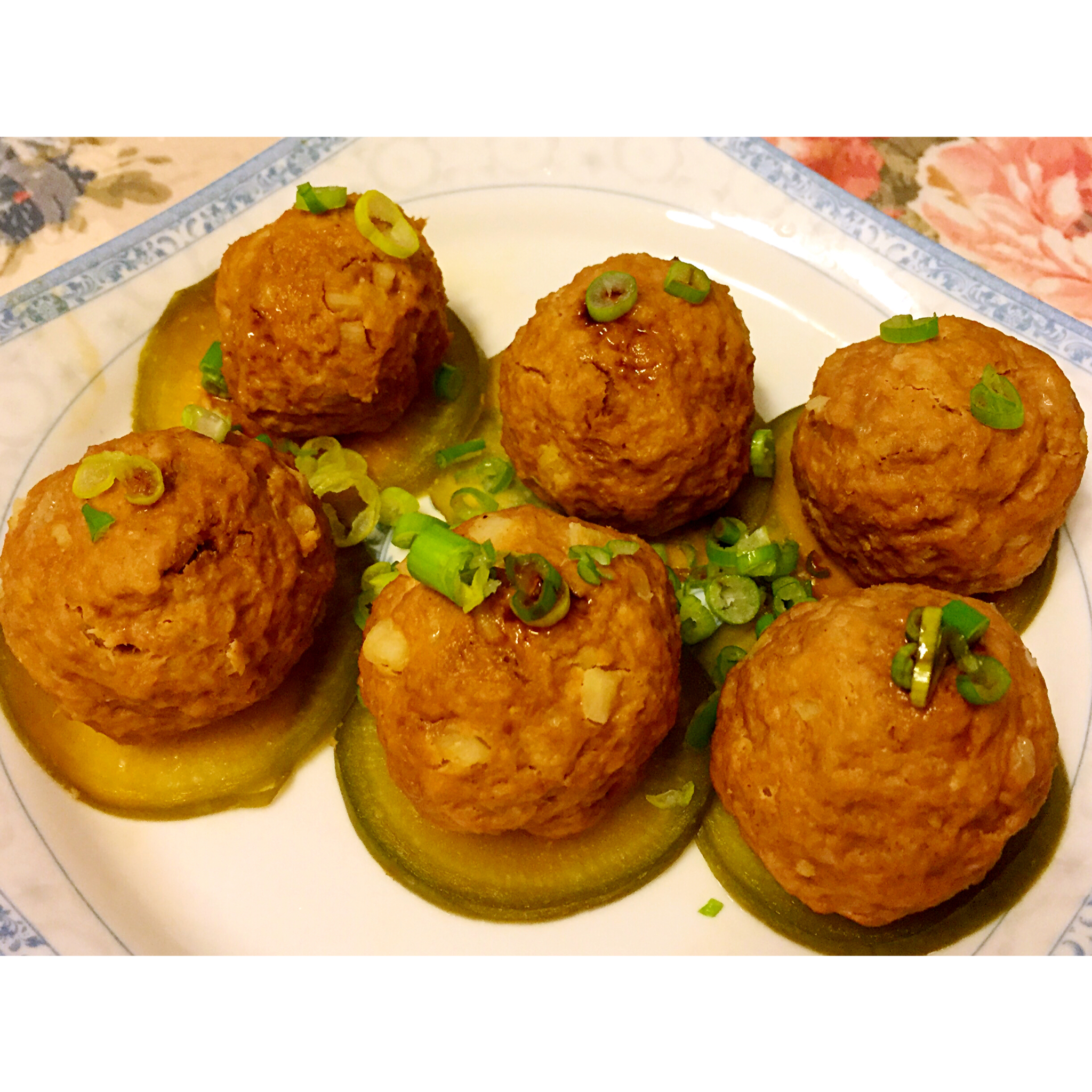 山药蒸丸子