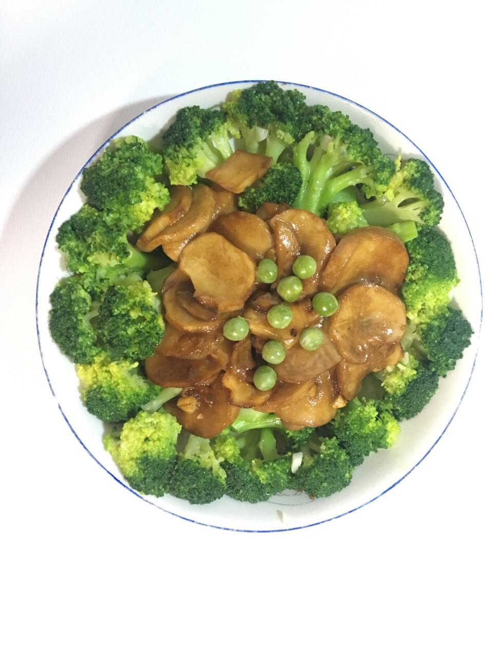 杏鲍菇扣西兰花