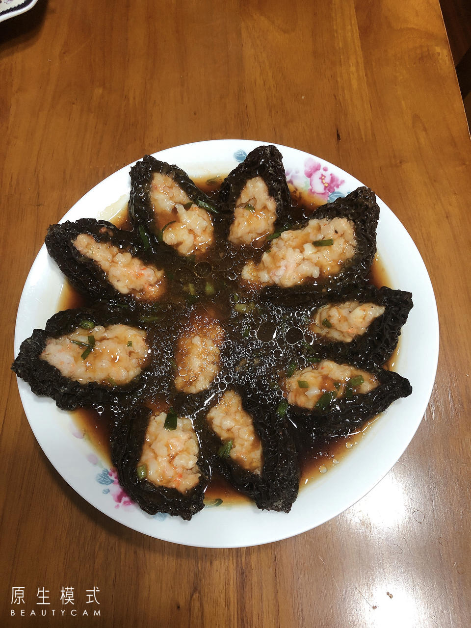 好吃到喊妈的美味，羊肚菌酿虾