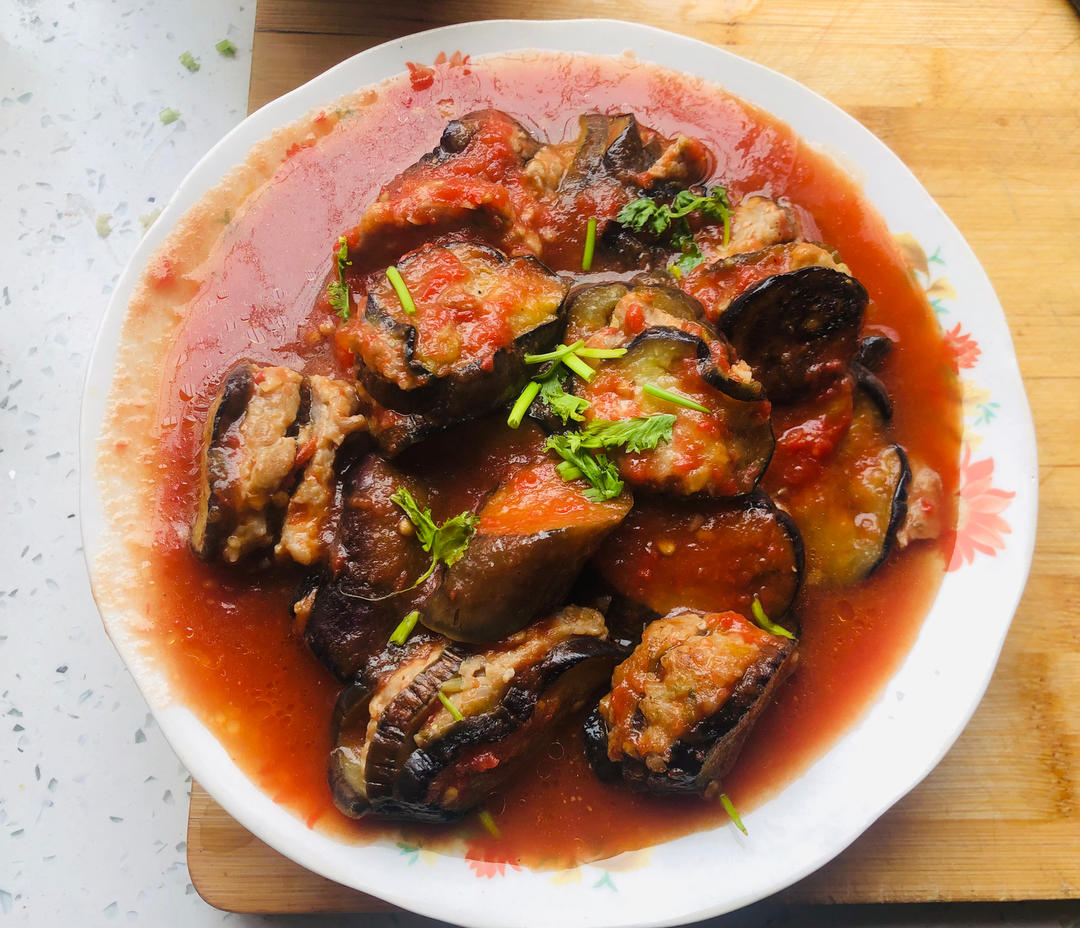 酸酸甜甜的茄汁茄盒【松下分体式饭煲】