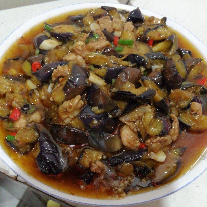 红烧肉沫茄子