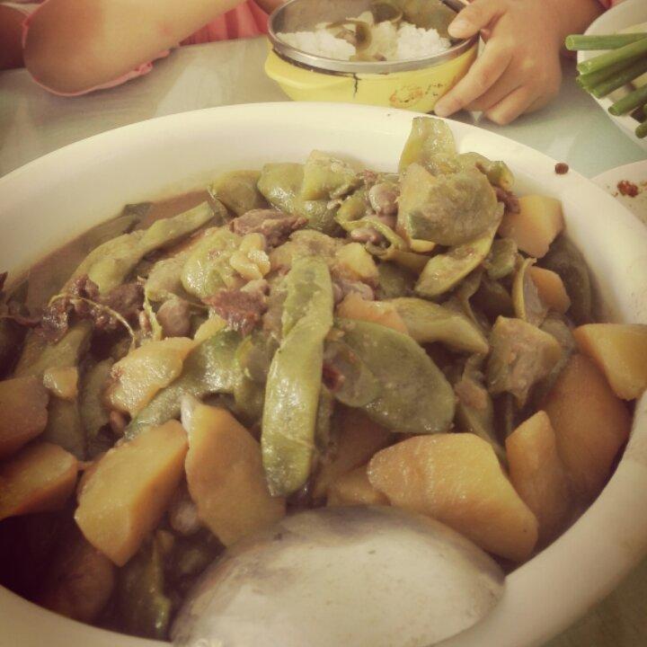 土豆炖豆角