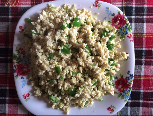 下饭青椒炒豆腐末