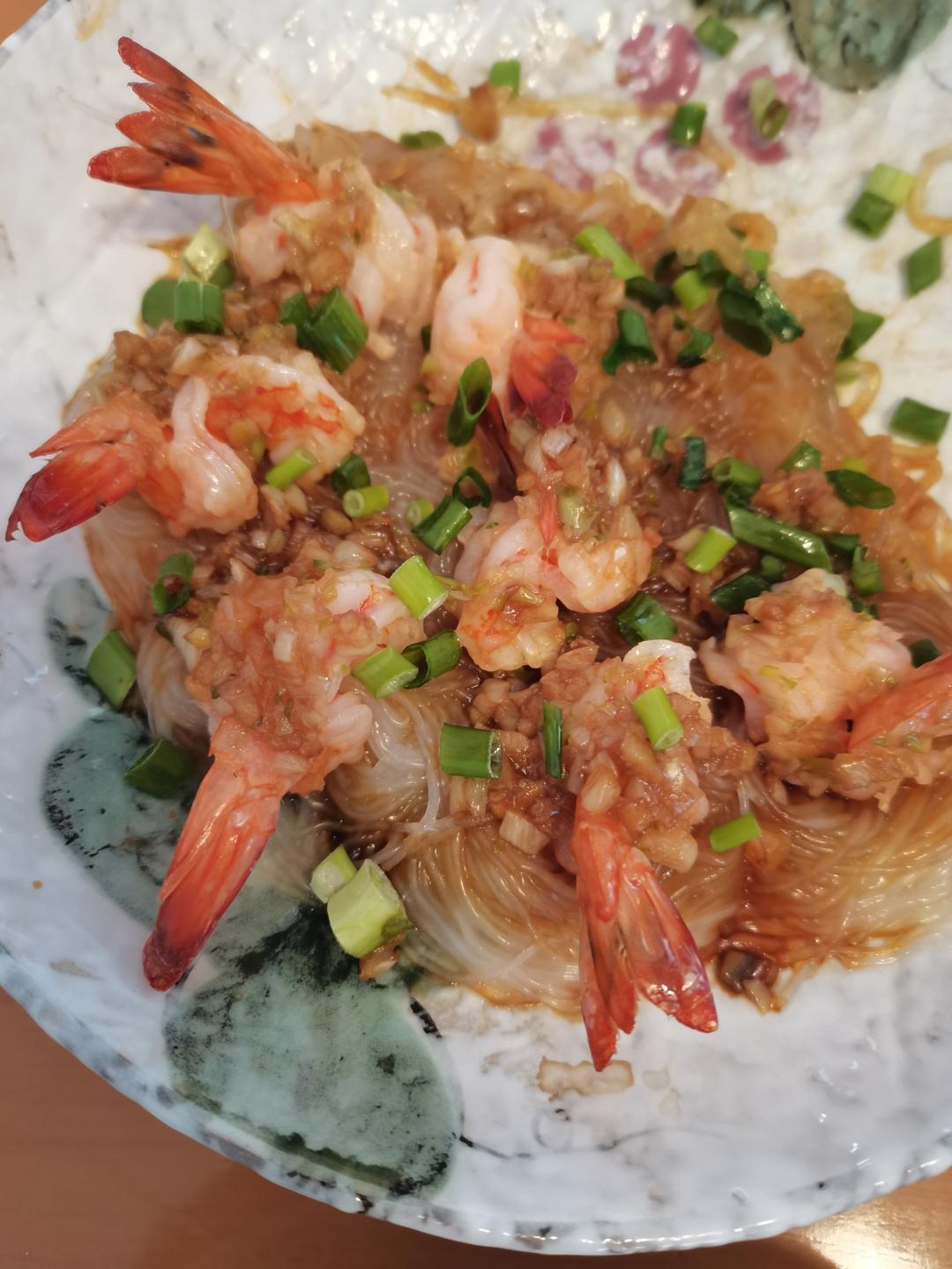 年夜菜之腰缠万贯~蒜蓉粉丝蒸虾尾