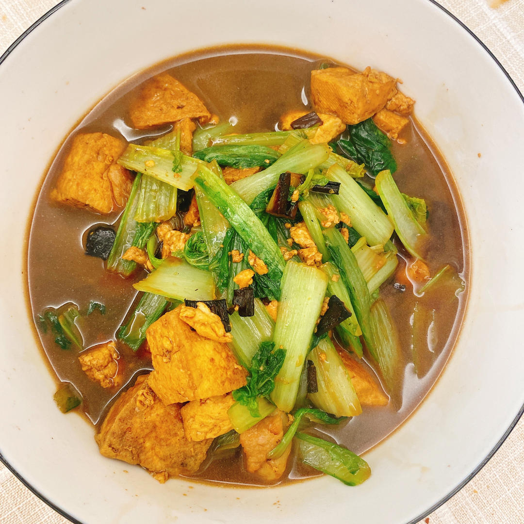 小白菜炖豆腐