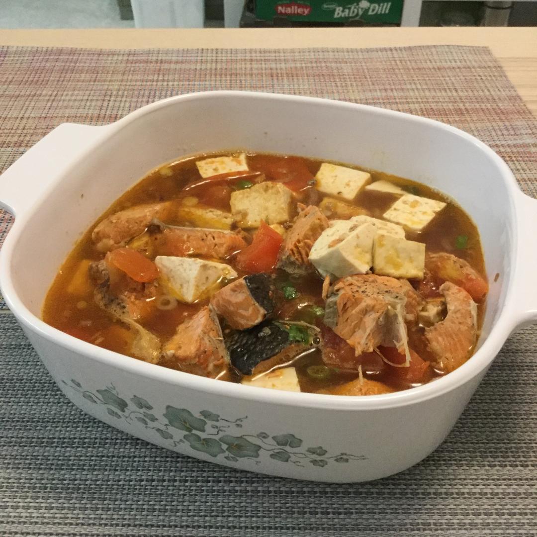三文鱼炖豆腐